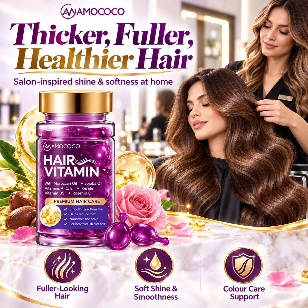 Hair Vitamin Shine & Frizz Control Capsules