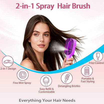 MistGlow 2 in 1 Hair Brush ✨