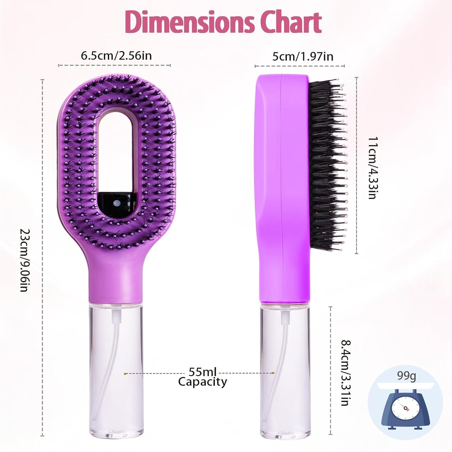 MistGlow 2 in 1 Hair Brush ✨