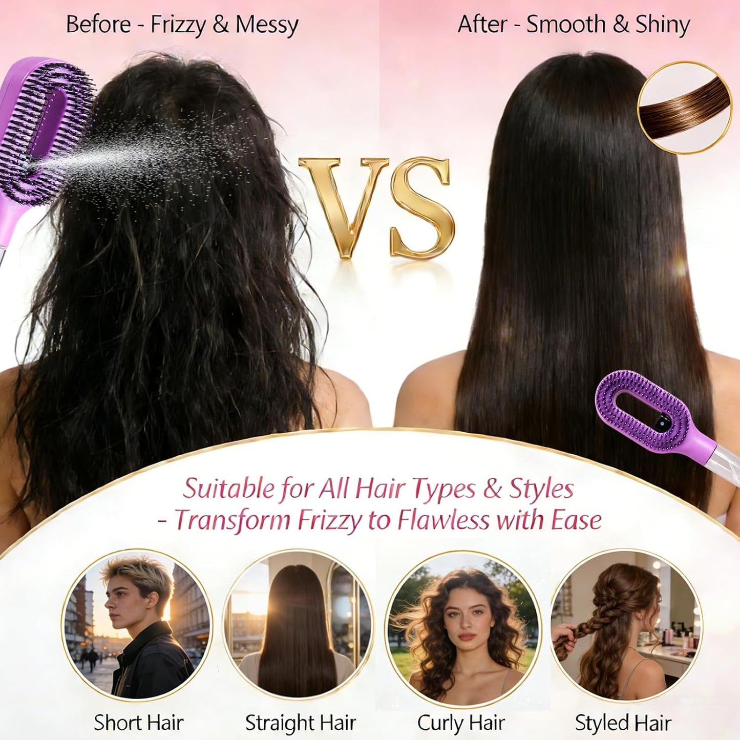MistGlow 2 in 1 Hair Brush ✨
