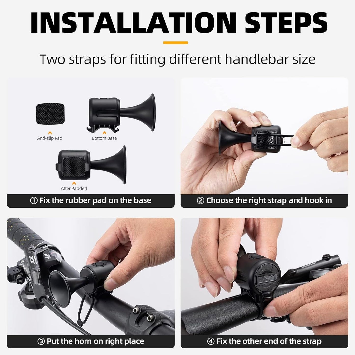Waterproof bicycle horn