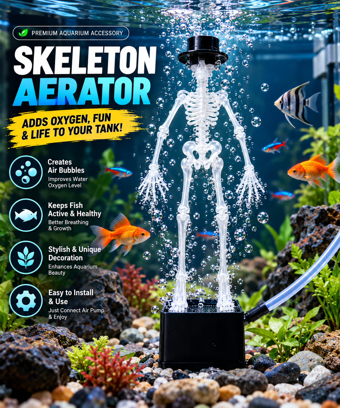 Skeleton under water dancer skeleton