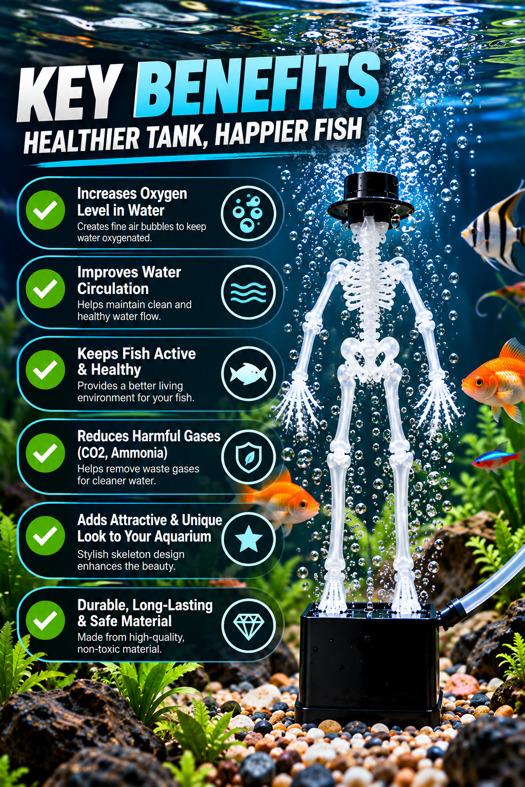 Skeleton under water dancer skeleton