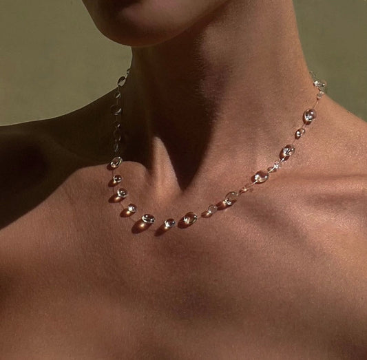 Transparent Dew Drop Necklace