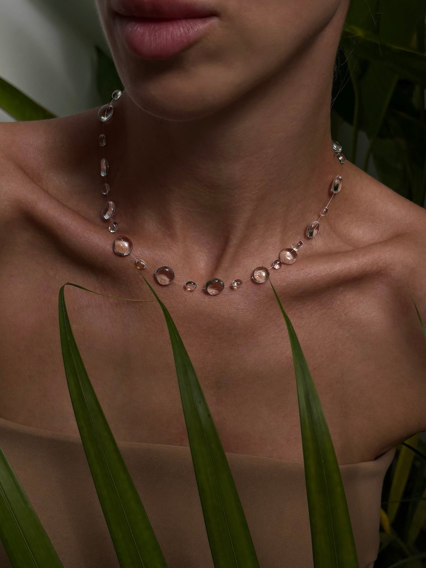 Transparent Dew Drop Necklace