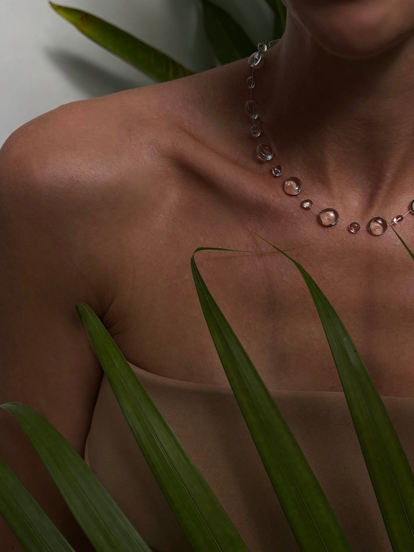Transparent Dew Drop Necklace
