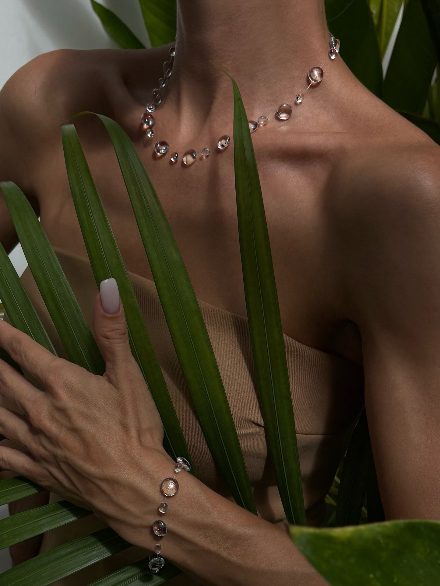 Transparent Dew Drop Necklace