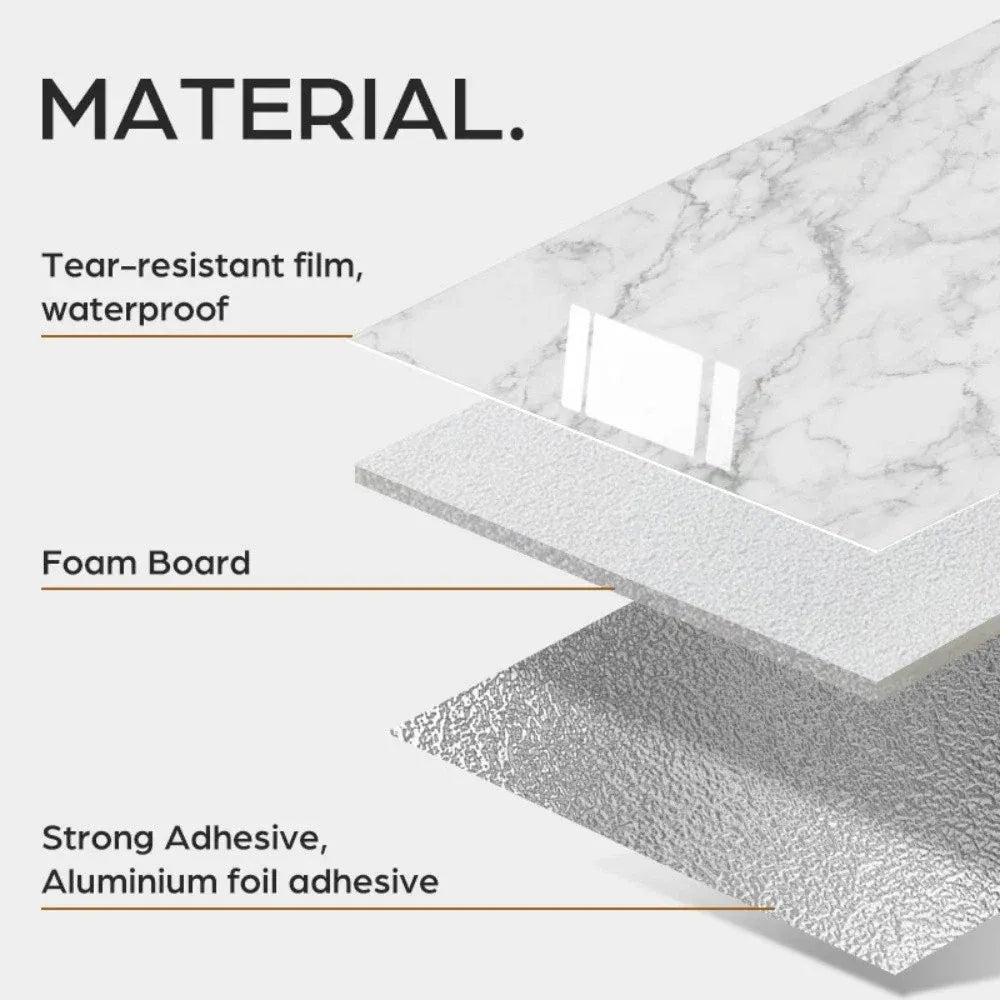 🏠 Self-Adhesive Marble Wall Panel – Waterproof & Scratch Resistant