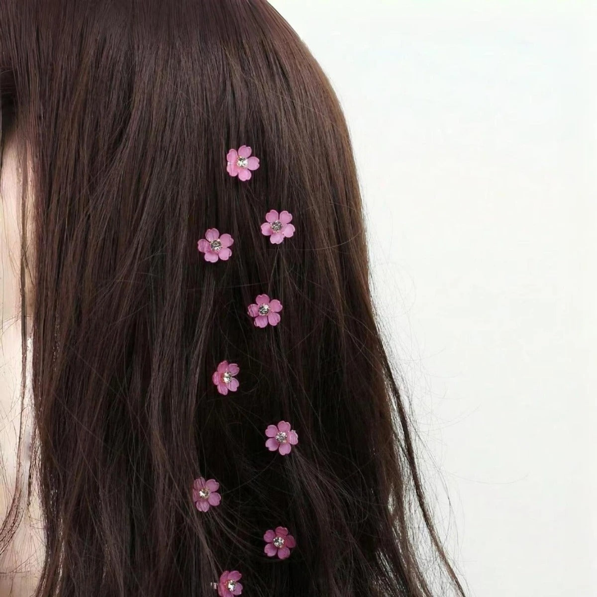Pearl flower hair pins