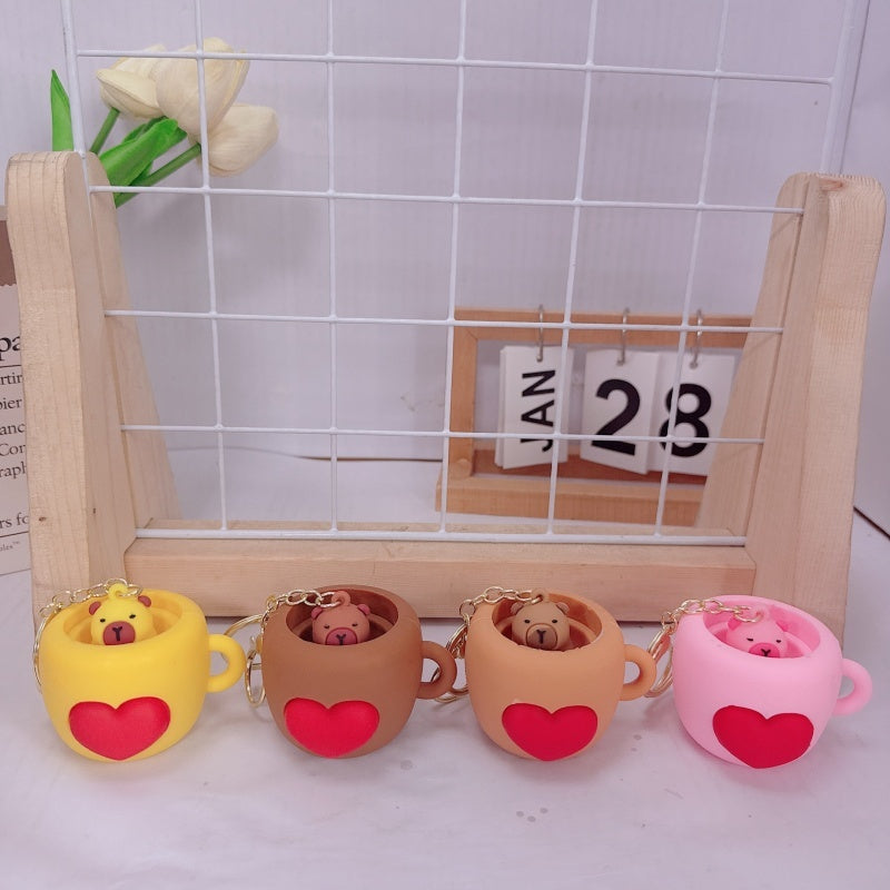 Pop heart keychain