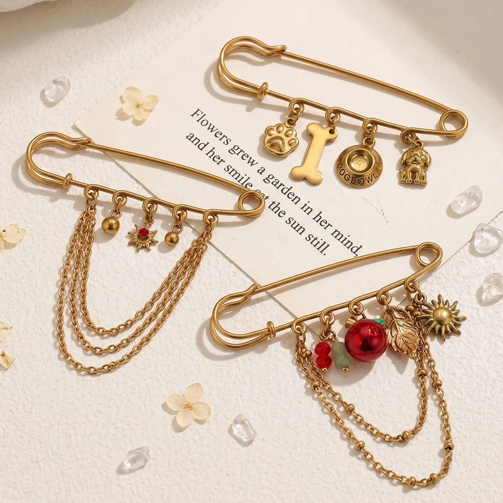 Charmed safety pins
