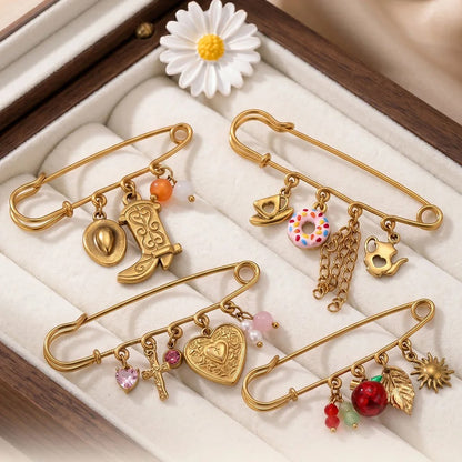 Charmed safety pins