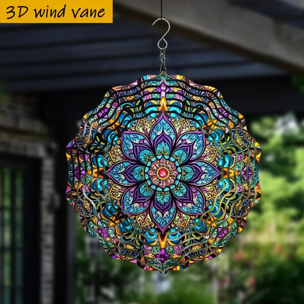 3D kinetic wind spinner