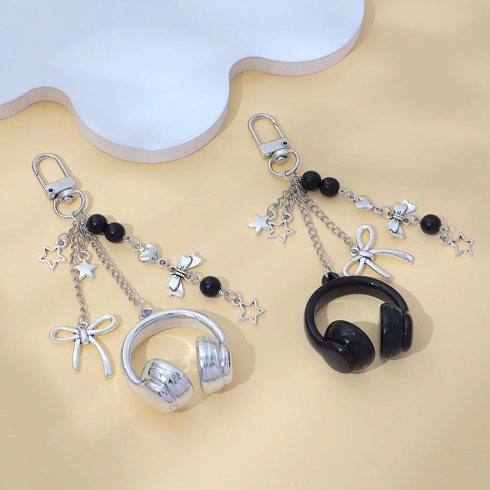 Punk Stars Earphone Keychain