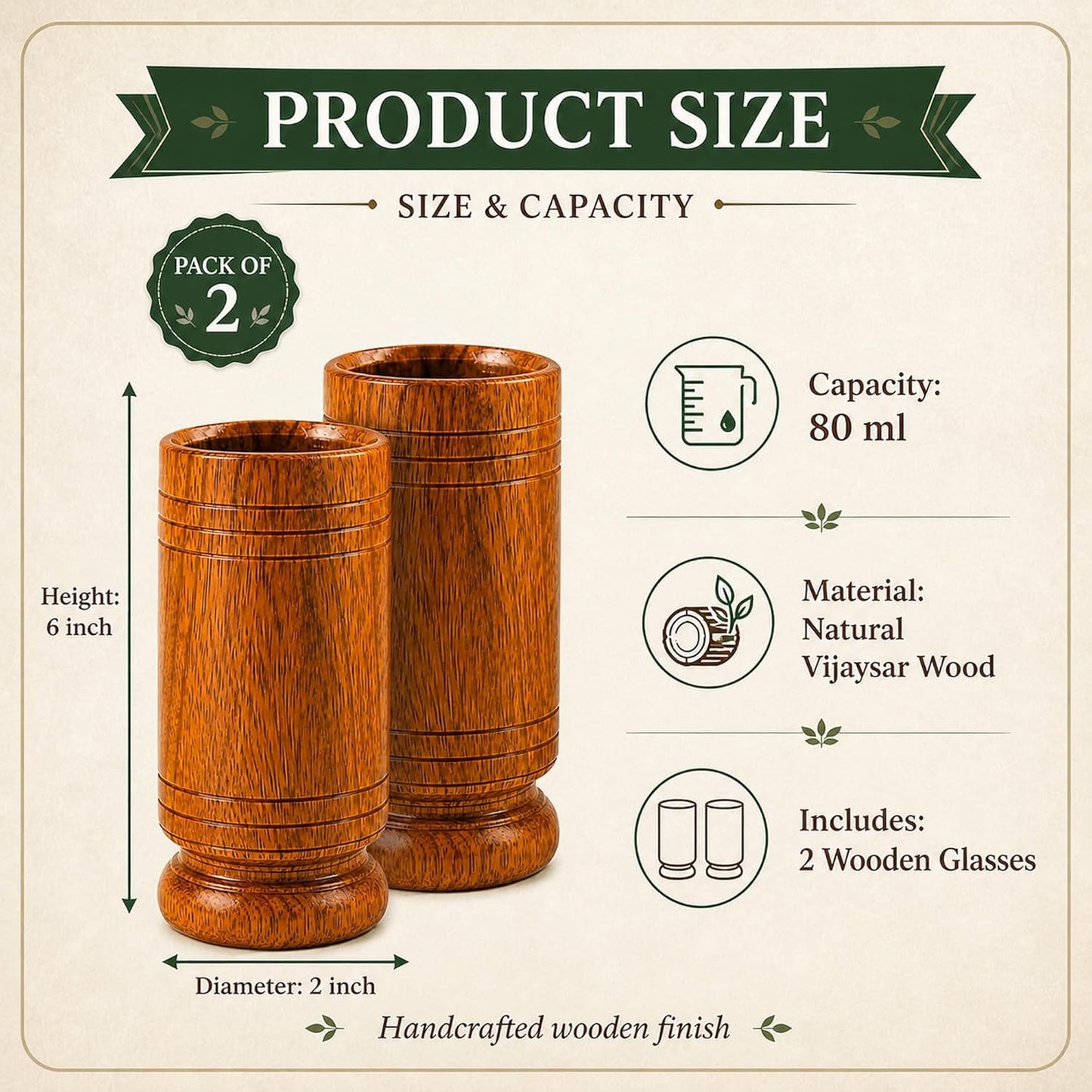 🌿 Neem Veda Tumbler Glass