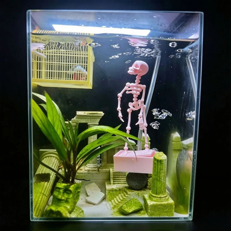 skeleton under water dancer skeleton