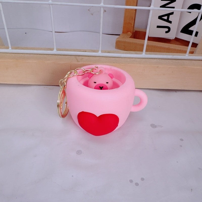 Pop heart keychain