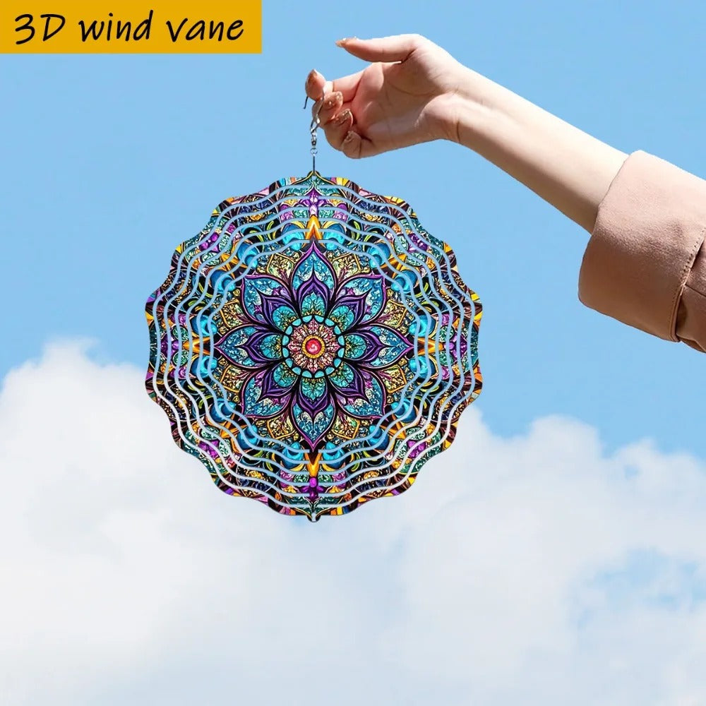 3D kinetic wind spinner