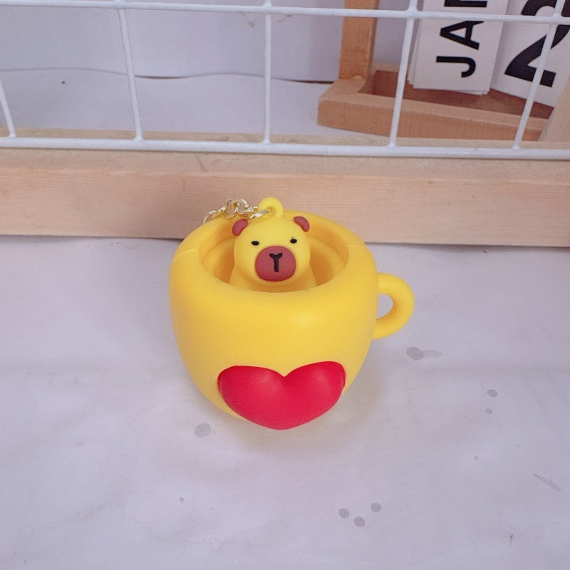Pop heart keychain