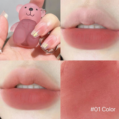 Mini teddy bear lipgloss keychain