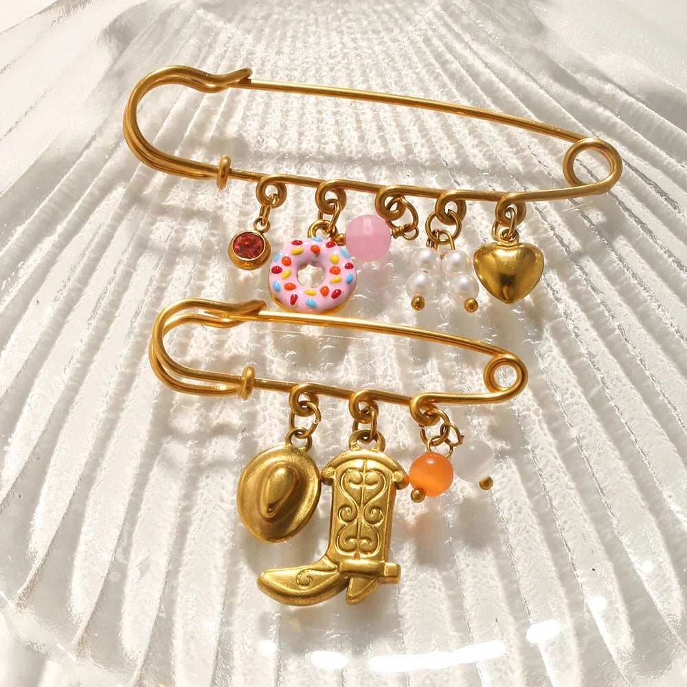 Charmed safety pins