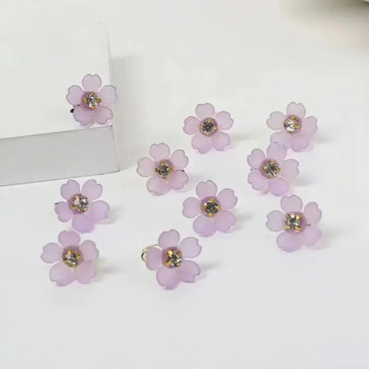 Pearl flower hair pins