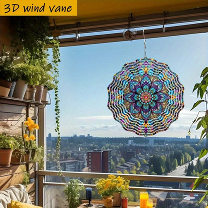 3D kinetic wind spinner