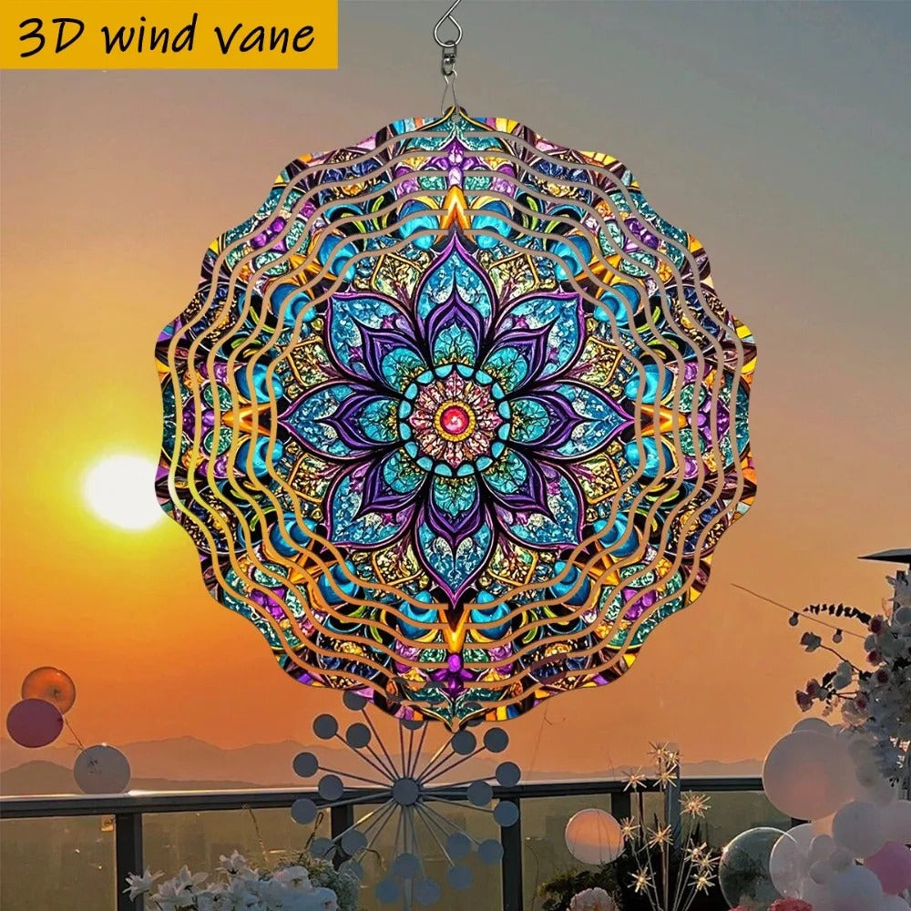 3D kinetic wind spinner