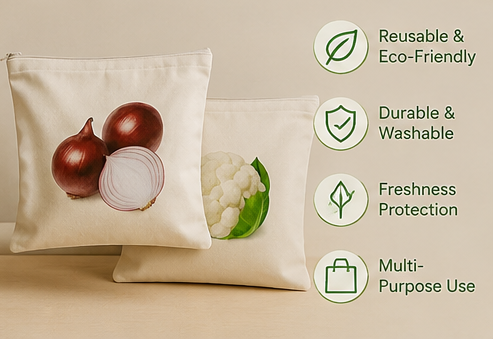 Reusable Vegetable Storage Bags